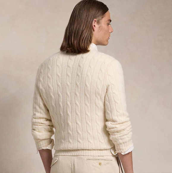 NWT The Iconic Cable-Knit Cashmere Sweater Polo Ralph Lauren - size XXL - Picture 4 of 9
